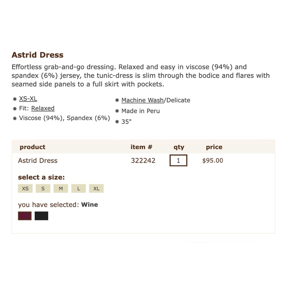Peruvian Connection Astrid Dress in Wine - sz Large - Picture 8 of 8